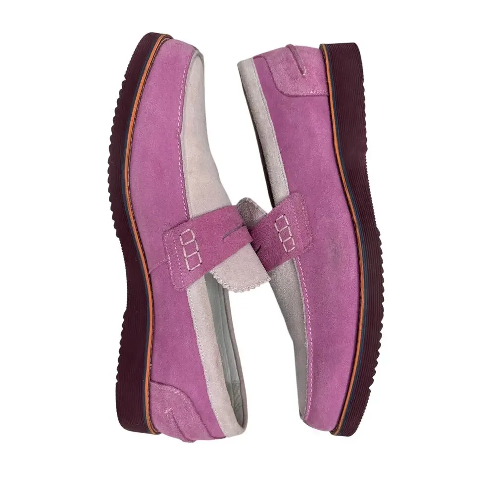 Marc Nolan Abe Suede Penny Loafers dusty rose 14